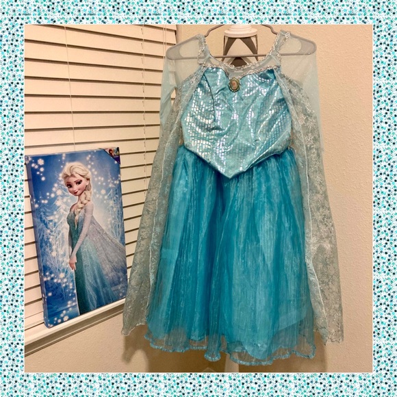 Take 40% Off Disney Parks Deluxe Elsa Costume Dress in Girls Large (10/12) NWT - Picture 6 of 8